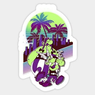 LES AVENTURES RETRO SUNSET Sticker